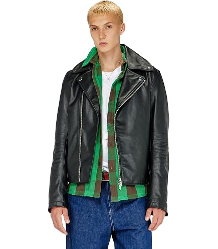 Diesel S-LOCKER- TRACK JACKET, Triacetate and Denim at Amazon