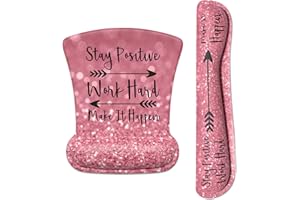 ITNRSIIET Mouse Pad Wrist Support Keyboard Wrist Rest Pad Ergonomic Mousepad Non-Slip Memory Foam Keyboard Pad Easy Typing Pa