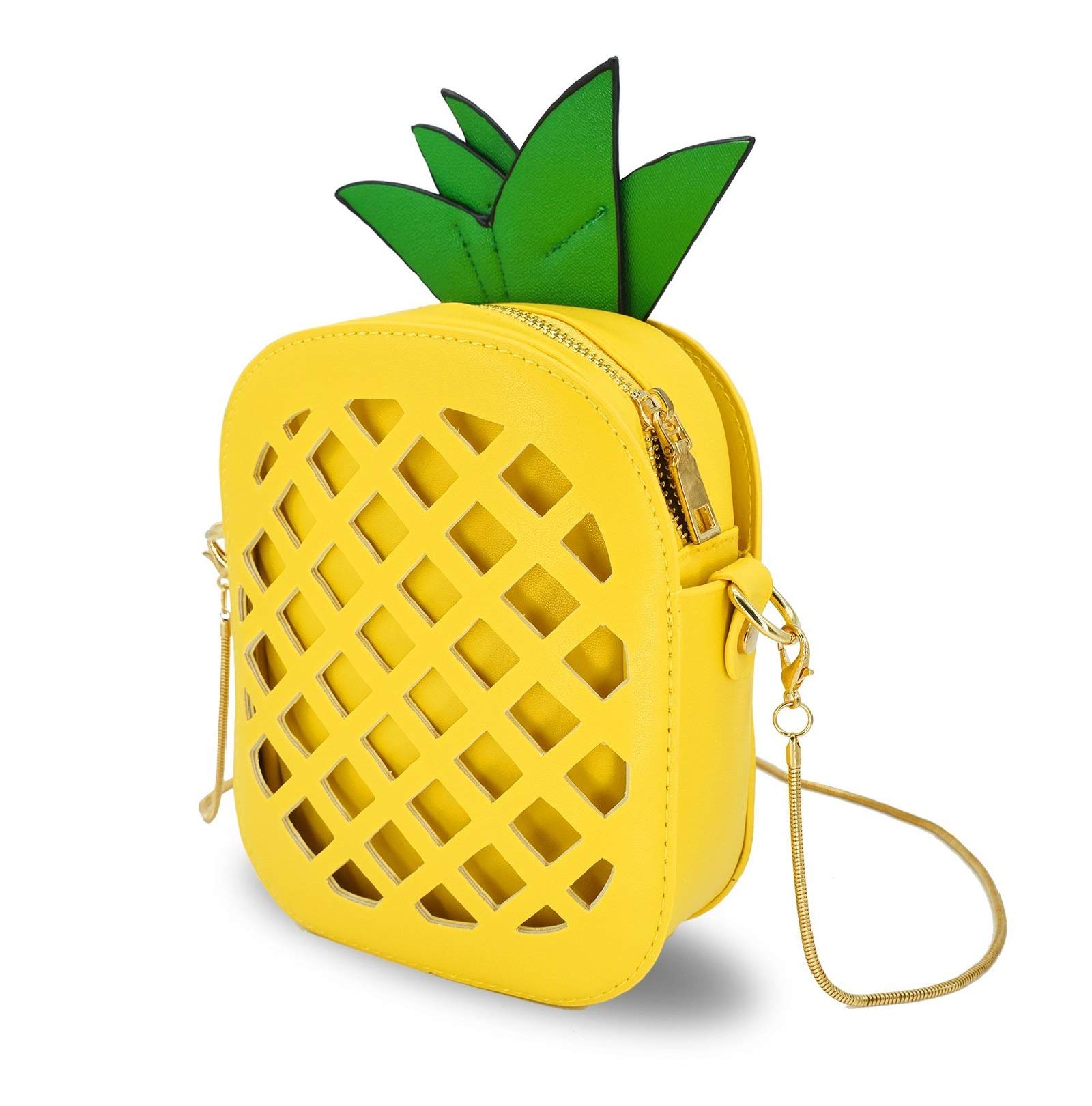 OFKPO Women Mini Bag Fruit Pineapple Shape Cross Body Shoulder Bag Clutch Purse