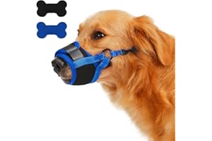 PAW WARES PawWares Dog Muzzle - Soft Nylon Anti-Biting Dog Mouth Guard, Drinkable Muzzle, Anti Biting, Double Layer Velcro | Muzzle for Dogs to Prevent Biting - Breathable- Size XL