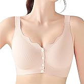 Gailife Jelly Front Closure Bras for Women Wireless No Underwire Comfort Convenient Seamless Supportive Mastectomy Bralettes