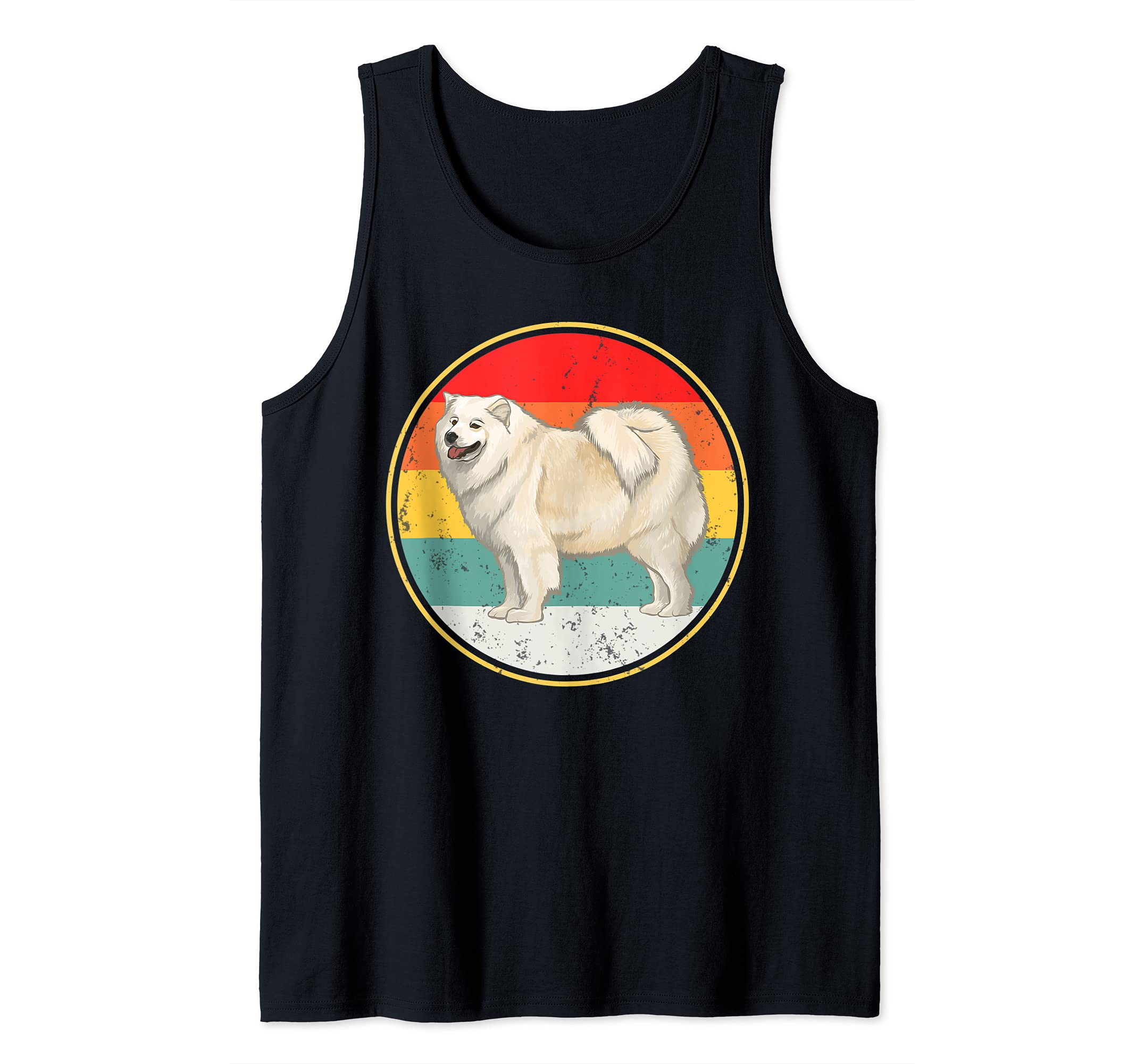 Vintage Retro Sunset Samoyed Dog Tank Top