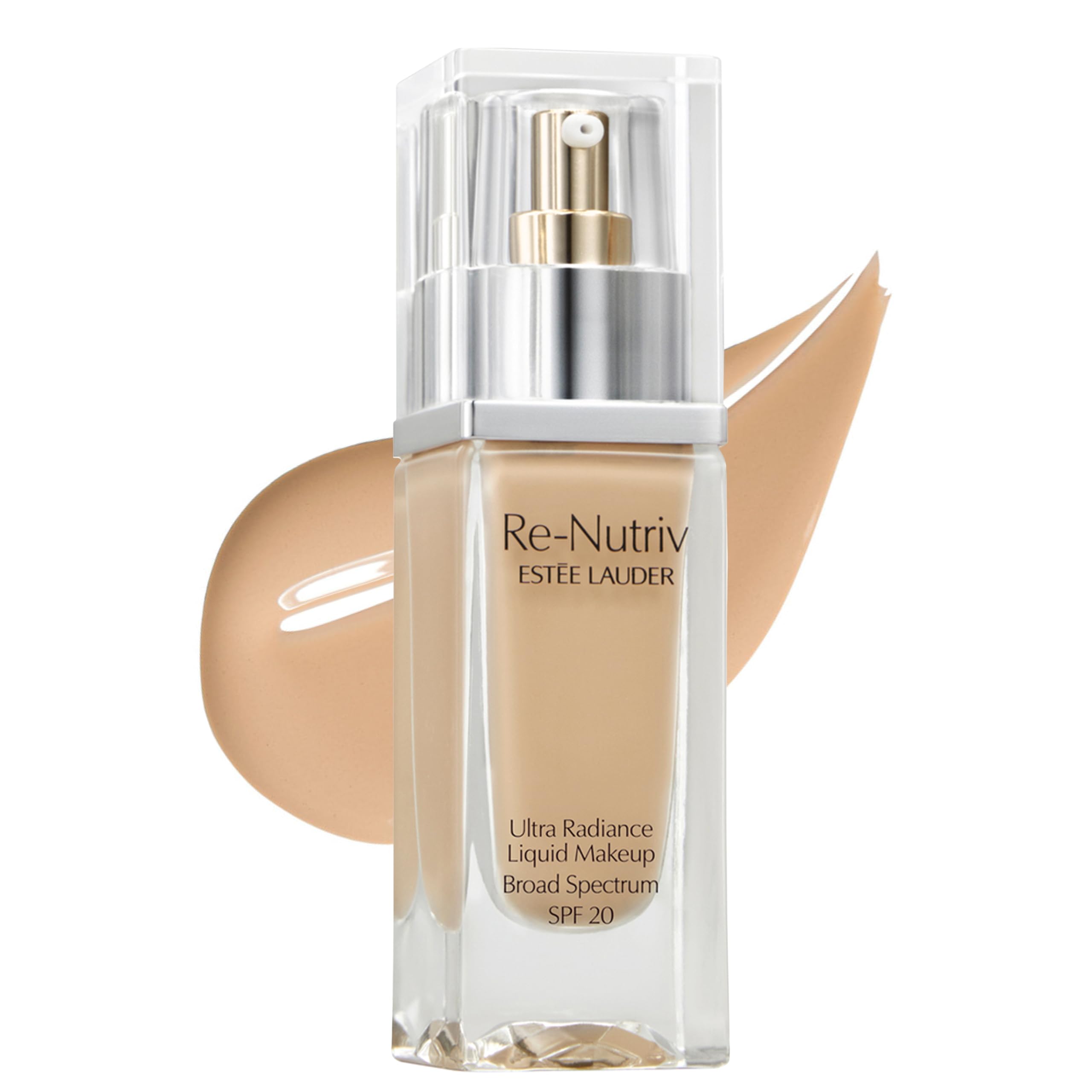 Photo 1 of Estée Lauder Re-Nutriv Ultra Radiance Liquid Foundation SPF 20 | Luxurious, Hydrating, Long-Wearing, 1 Fl Oz, 1W1 Bone