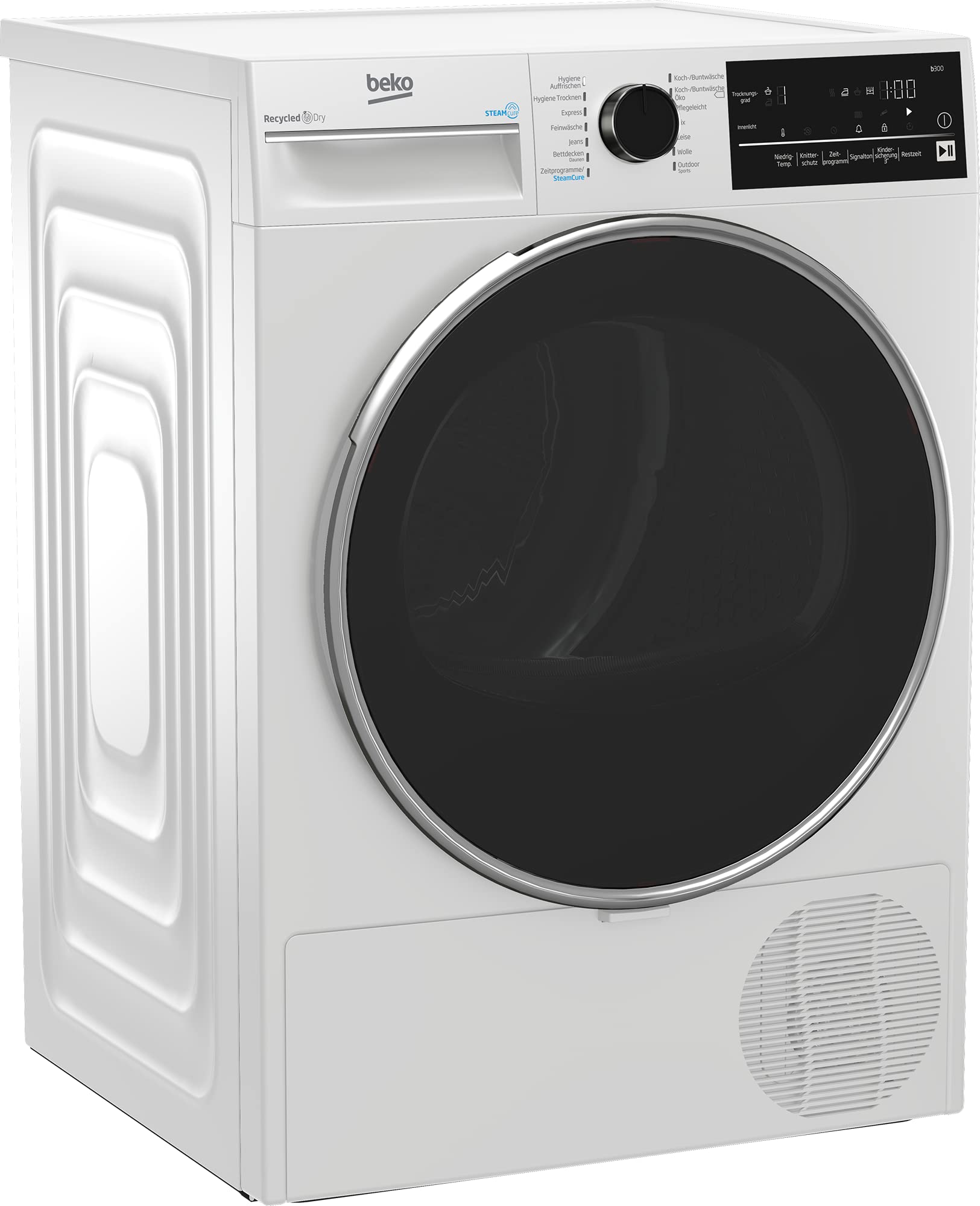 Beko B3T42240S b300 Wärmepumpentrockner, 8 kg, allergikergeeignet, Hygiene Trocknen & Hygiene Auffrischen, SteamCure - Dampffunktion, 14 Programme, Weiß 7