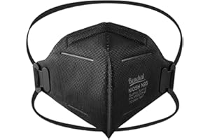 benehal NIOSH Approved N95 Face Masks Particulate Respirators, Pack of 25 N95 Masks, Individually Wrapped, Black