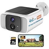 4G LTE Cellular Solar Security Camera Outdoor,365 Days Free Unlimited Data,Tuya Smart Camera,2K Outdoor Surveillance,Color Night Vision, AI PIR Motion Sensor,No WiFi Security Camera ,64GB Storage