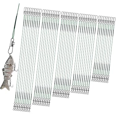 Steel Leader Rigs Ball Bearing Swivel Fishing Rigs AMYSPORTS Fishing Leader Rigs ...