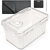 wisedry Silica Gel Flower Drying Container, One Step Retrieve Dried Flowers, 11.5''L X 7.7''W X 6''H Storage Box with Cleanup Mat, Erasable Pen & Adhesive Label (Silica Gel Crystals Not Included)