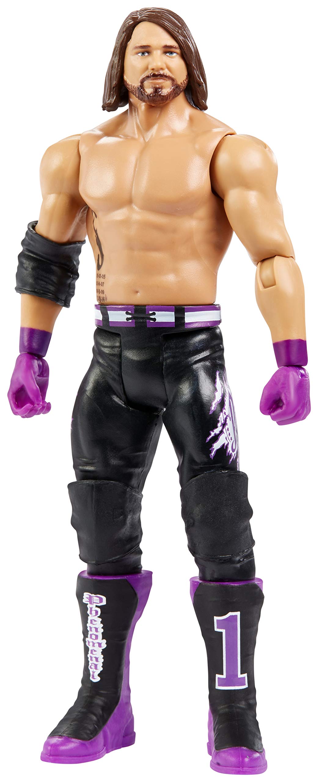 WWE MATTEL GCB64 ​ WWE SummerSlam A J Styles Action Figure in 6-inch Scale with Articulation & Ring Gear, Multicoloured