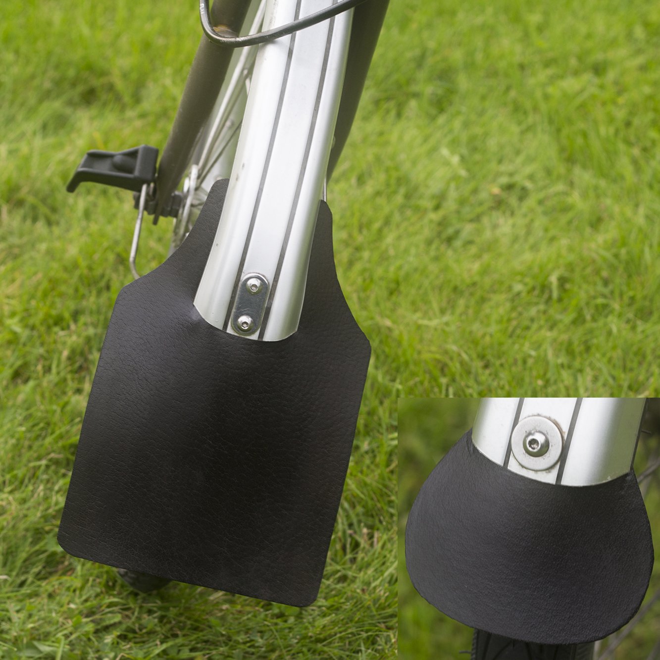 Leather Mudguard Flap Set For BROMPTON Black