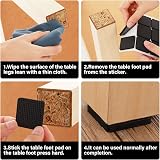 Abeillo Non Slip Furniture Pads 60 Pieces Self Adhesive EVA Round/Square 35mm view 5
