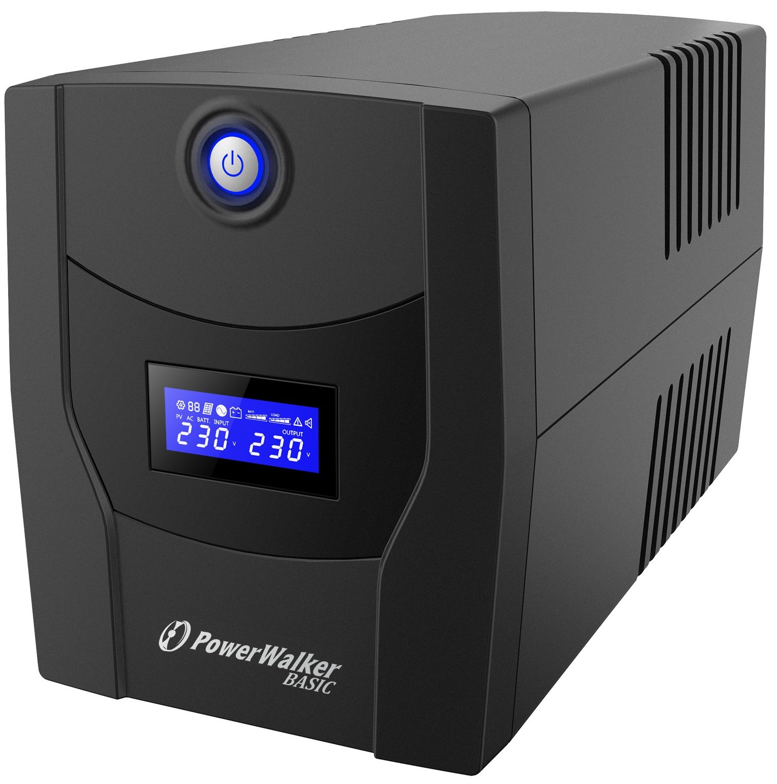 PowerWalker UPS VI Series 2200VA/1320W Compact Battery backup solution with 4 x UK Outlet(s), built-in AVR, HID Supported, Cold (DC) Start Function (LCD Screen)