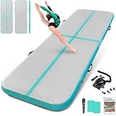 SUDOO Gymnastics Air Mat 10ft/13ft/16ft Inflatable Air Tumble Track Mat 4" Thick Tumbling Mat With Pump or No Pump for Training Tumble Yoga Cheerleading Parkour Beach Water Activities Home Use
