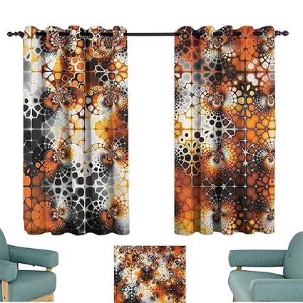 Amazon Com Burnt Orange Kitchen Window Treatment Curtains Vintage