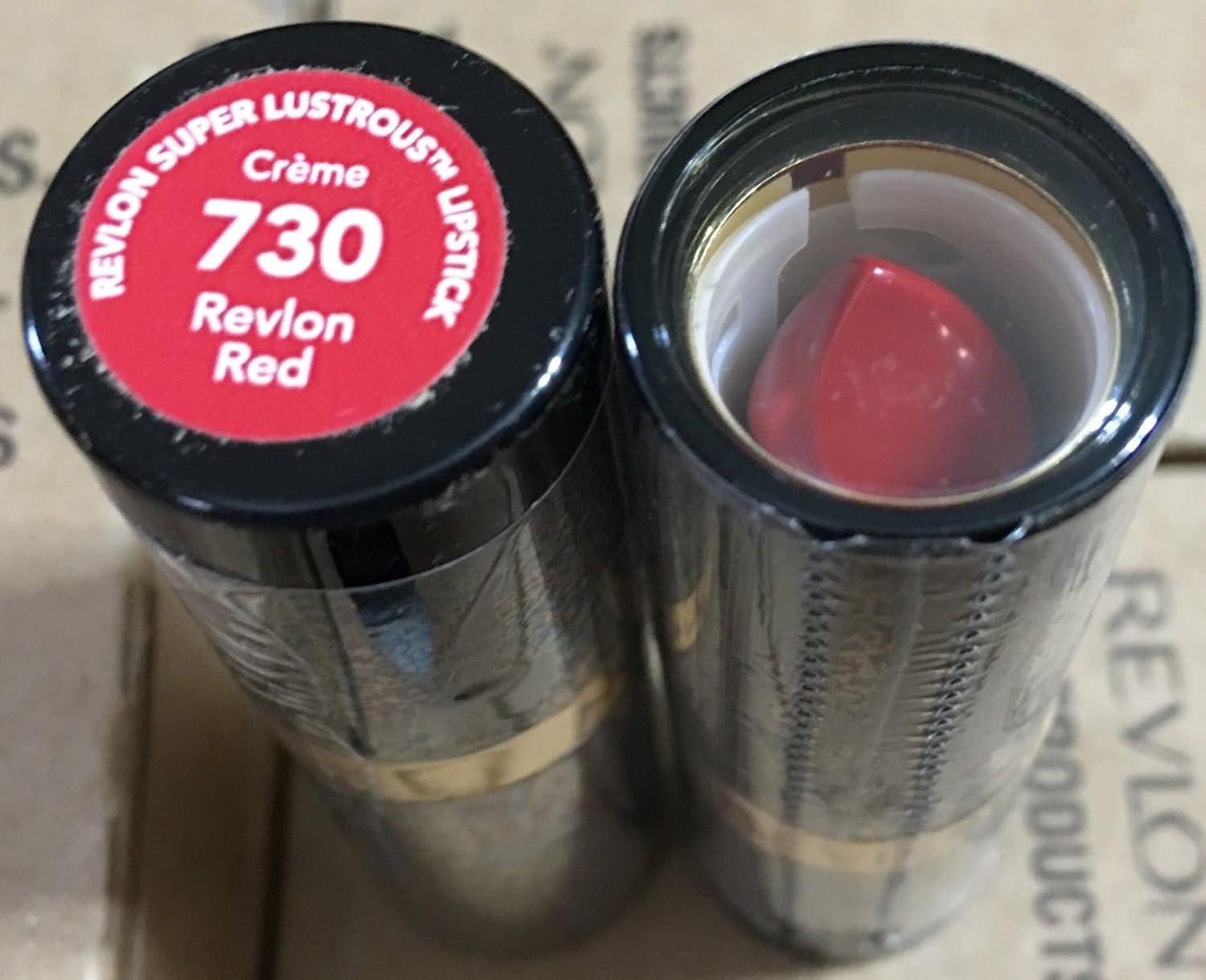 Revlon Super Lustrous Creme Lipstick,730 Revlon Red,(Pack of 2)