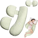 YZCCtixi Pregnancy Pillow for Women - Full Body Maternity Pillow for Back & Hip Support, Removable Soft Cover for Side Sleeper Comfort
