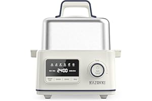 Razorri Electric Food Steamer 5-Quart Stainless Steel with Timer, 24H Delayed Start, Auto Keep Warm, and Large 68 Oz Water Capacity - Ideal for Cooking Healthy Vegetables, Poultry, Fish, Meat and more