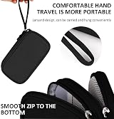 GVSAVY Double Layer Accessory Bag Black Oxford Cloth Digital Storage Mini view 5