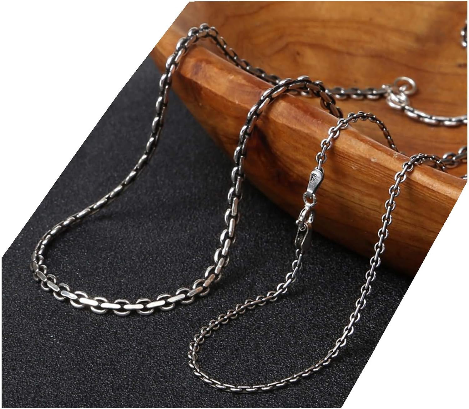 Boys Silver 925 Twisted Chain Necklace 40 cm Long 2 mm Lafeil 2mm45cm Amazon.co.uk Jewellery