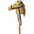 Aurora® Rideable Giddy-Up Friends™ Beige Pony Stuffed Animal - Active Fun - Imaginative Adventures - Brown 37 Inches