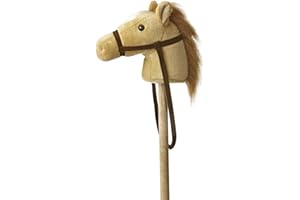 Aurora Beige Ride'em Stick Horse with Sound 37"