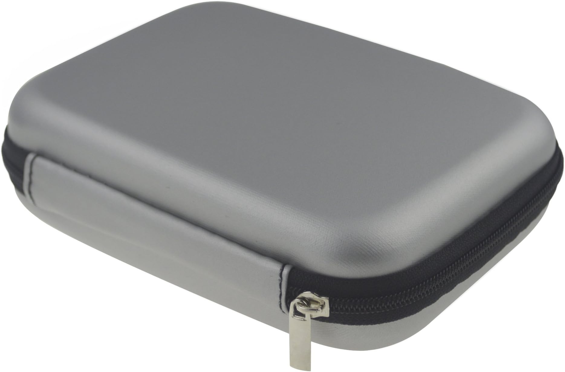 Enterest 2.5 Inch Portable External Hard Disk Drive HDD Carrying PU Travel Case Pouch Cover with Shockproof Waterproof (Silver)