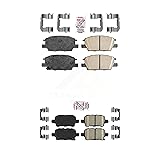 AmeriBRAKES Front Rear Ceramic Disc Brake Pads Kit