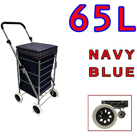 Einkaufstrolley mit 4 Rädern, leicht, zusammenklappbar