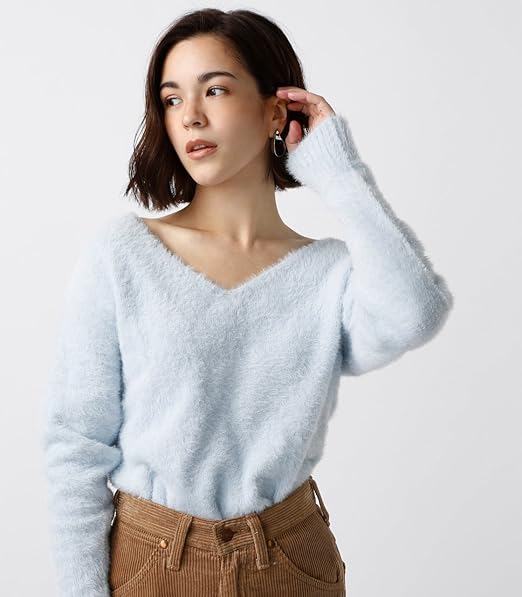 Amazon Web限定サマーセール Azul By Moussy フェザーヤーンv長袖プルオーバーm L Blu Tシャツ カットソー 通販