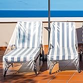 Tudomro 2 Pcs Clear Plastic Chaise Lounge Cover Waterproof Patio Lounge Chair Furniture Cover Heavy Duty 85L x 33W x 33H for Outdoor