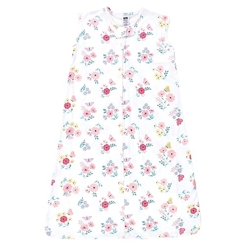 Hudson Baby Unisex Baby Cotton Sleeveless Wearable Sleeping Bag, Sack, Blanket, Butterfly Floral, 18-24 Months