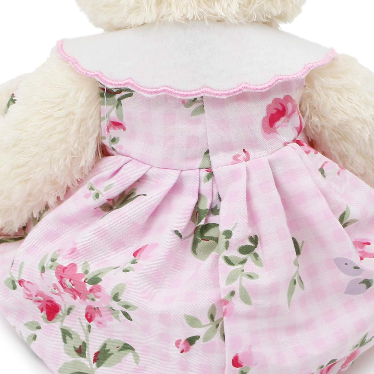 Oitscute Small Baby Teddy Bear with Cloth Cute Stuffed Animal Soft Plush Toy 10" (Pink Dress with Rabbit): Toys & Games