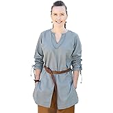 Battle-Merchant – Medieval Tunic Ylva for Women, Fitted Shieldmaiden Outfit for LARP, Viking & Pirate Cosplay, Reenactment