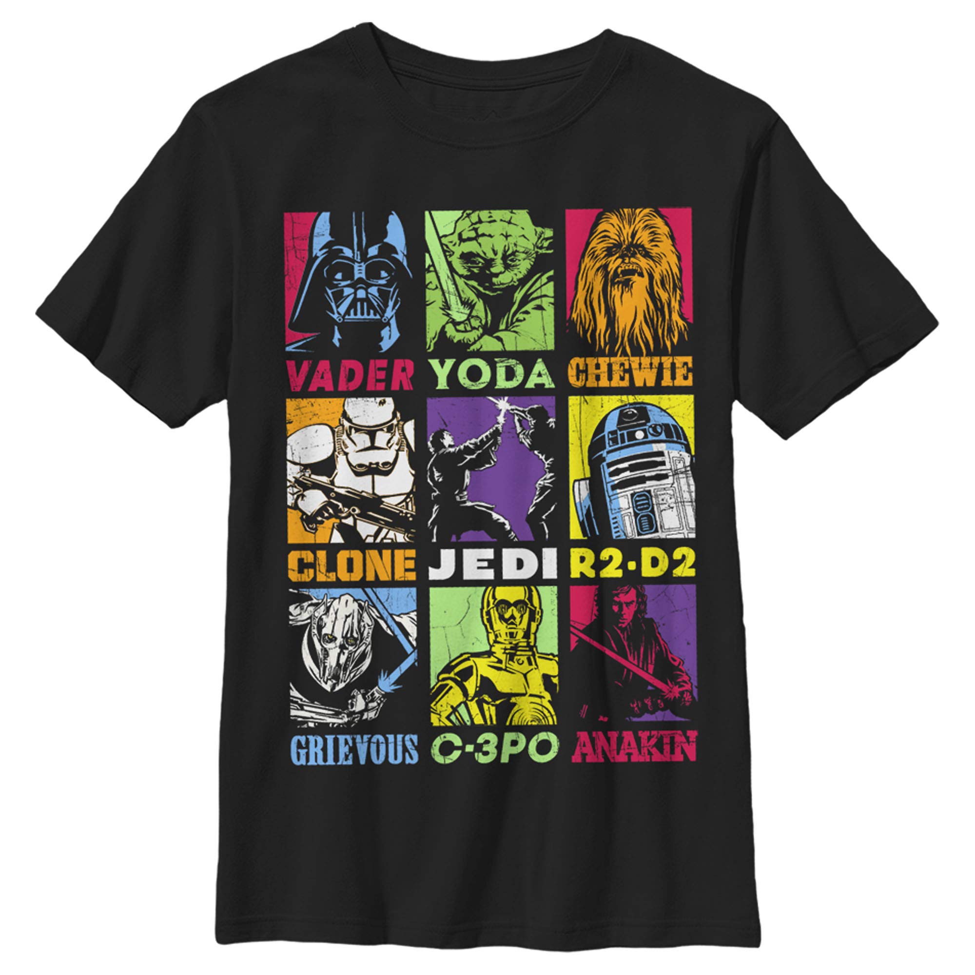 Photo 1 of STAR WARS boys Pop Art Revenge Players Graphic Tee T Shirt, Black, Small US