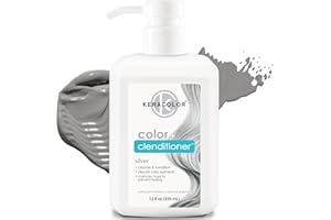 KERACOLOR Clenditioner SILVER Hair Dye - Semi Permanent Hair Color Depositing Conditioner, Cruelty-free, 12 Fl. Oz
