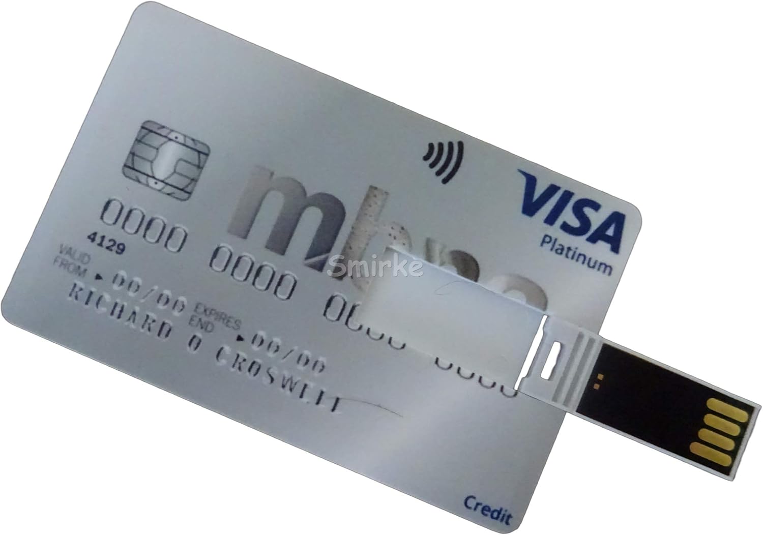 Smirke Novelty MBNA Credit Card Style USB Flash Drive/USB Stick (32GB