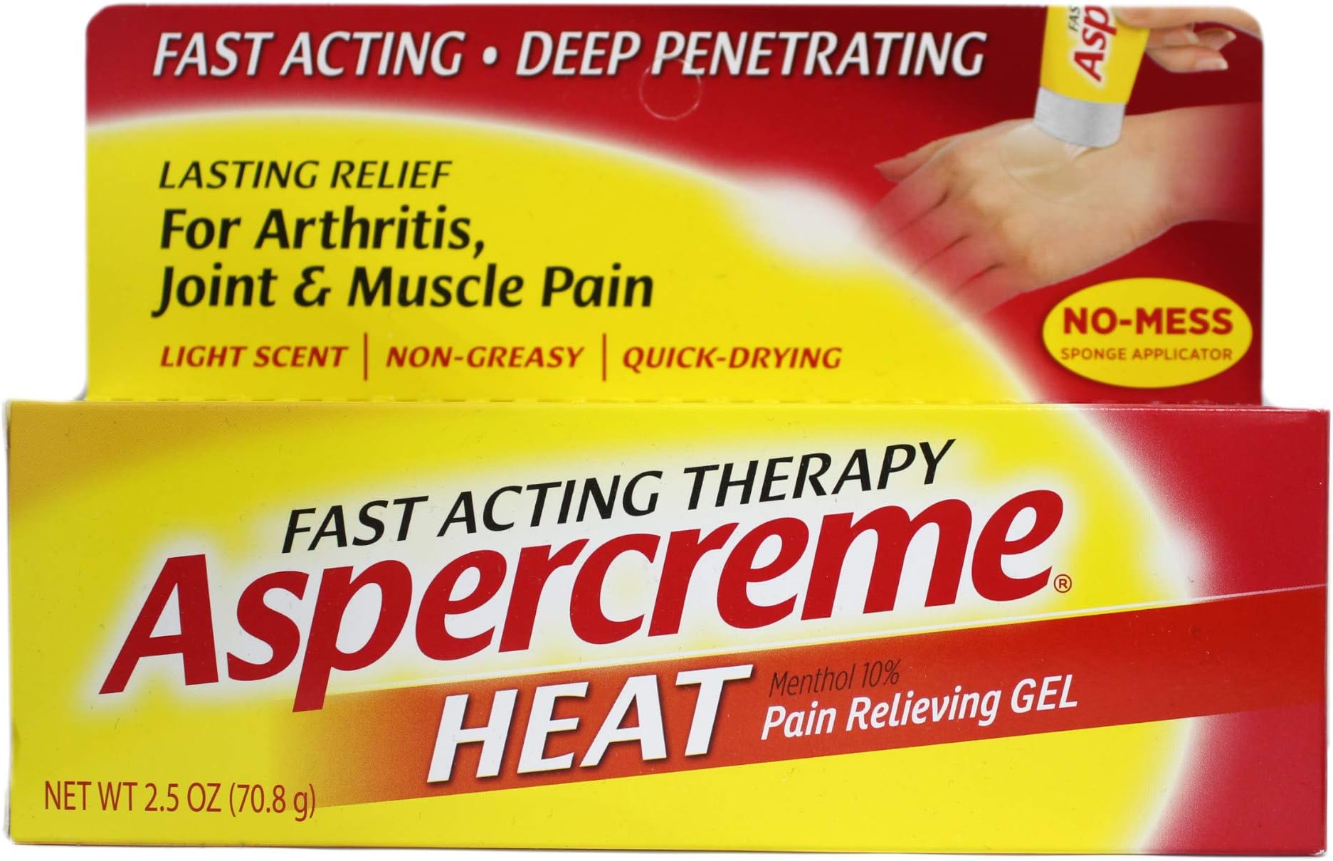 Aspercreme Heat Relfgel Size 2.5z Aspercreme Fast Acting Heat Arthritis Pain Relieving Gel