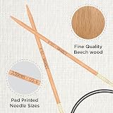 KnitPro Basix Beech Fixed Circular Needles 40" 3.50mm view 2