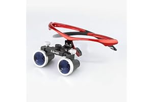 SMEDENT Dental Surgical Loupe 3.5X Working Distance 420mm Burgundy Sport Frame