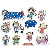 CHEFAN Felt Flannel Board Stories for Toddler, Five Little Monkeys Jumping On The Bed, Preschool Felt Activities, Flannel Gra