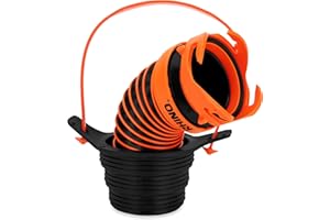Camco Flexible 3-in-1 RV Sewer Hose Adapter & Drain Seal - Easily Connect Your Camper Sewer Hose to 3, 3 1/2, or 4 inch Inlets Even with Damaged Threads - Features RhinoExtreme Hose and Handle (39319)