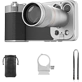 PGYTECH RetroVa All-in-one Grip Kit for iPhone 18/17 Pro Max, 4X Lens &amp;Grip | Photography Grip Set: Retro Phone Case, 4X Lens, Phone Strap, with External Recording &amp; Bluetooth Remote