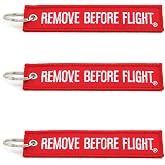 Rotary13B1 Remove Before Flight Key Chain - 3 Pack Red