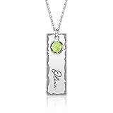 Q&Locket Custom Name Necklace Personalized Bar