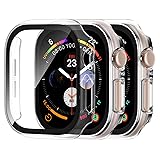 Adorve 3 Pack Tempered Glass Case for Apple Watch