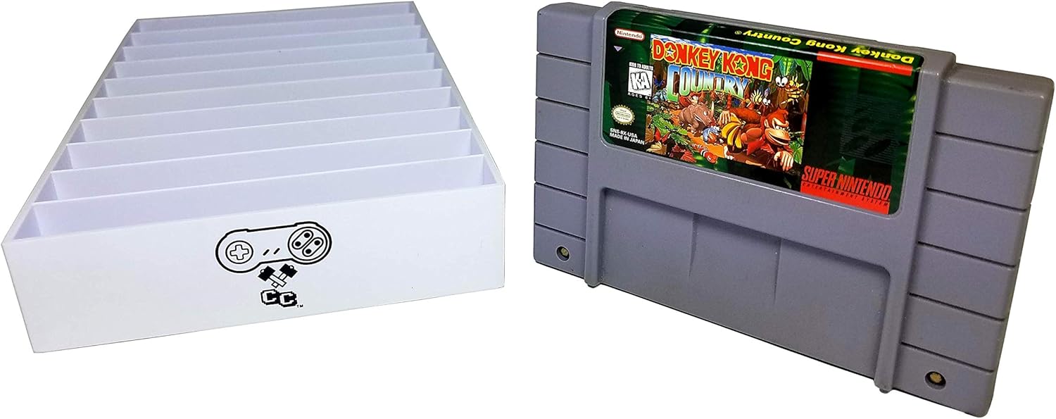 White SNES Game Tray, Dust Protector, Cartridge Sleeve, Super Nintendo: Electronics