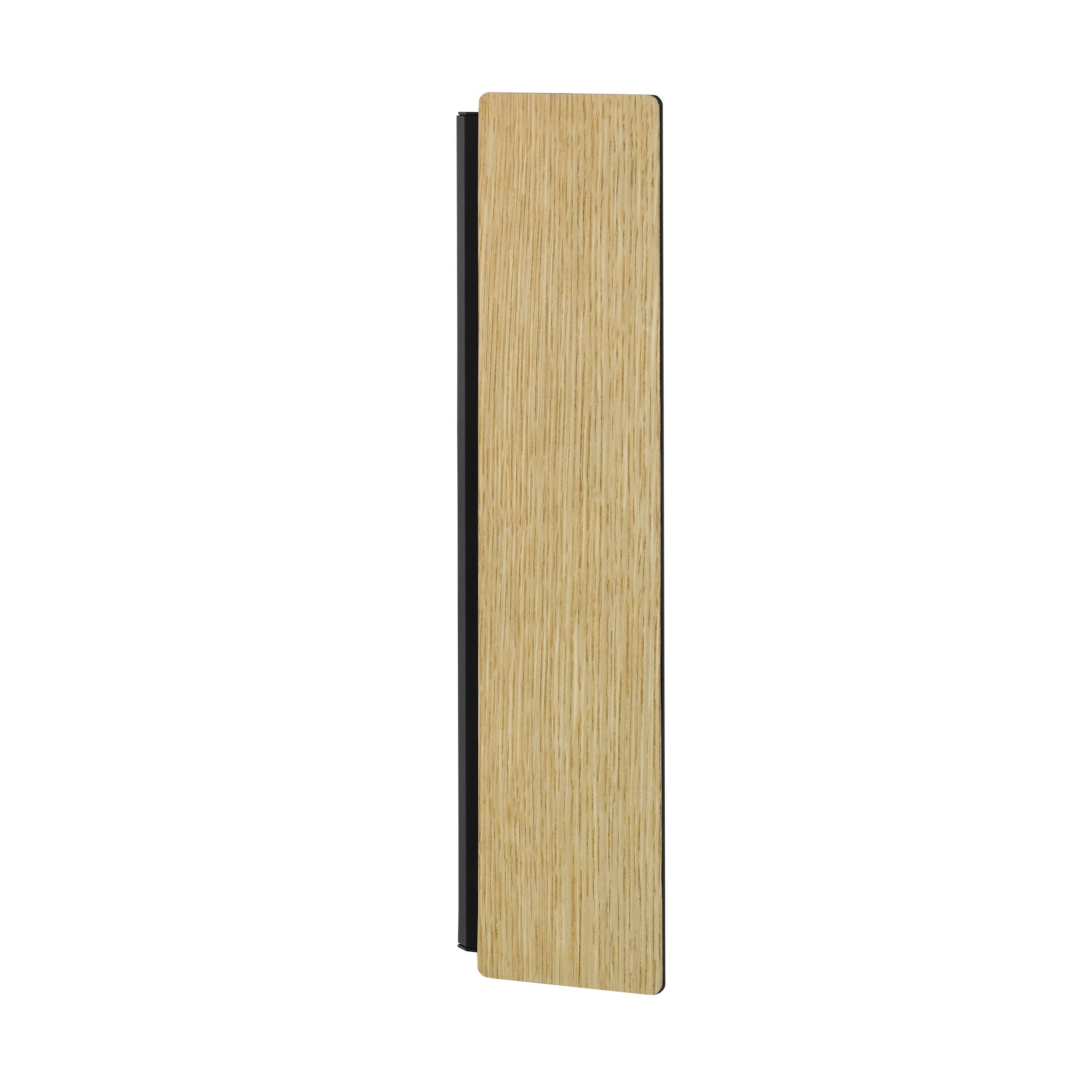 Eglo LED Indoor wall Light Zubialde, Rectangular wall lamp Inside, wall Sconce Oak for indirect Lighting, Hallway Light Fixture Made of Wood and Metal in Black, Warm White, FSC Certified