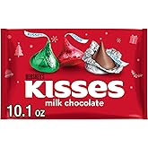 HERSHEY'S KISSES Milk Chocolate, Christmas Candy Bag, 10.1 oz