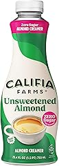 Califia Farms - Unsweetened Almond Milk Coffee Creamer, 25.4 Oz, Dairy Free, Plant Based, Vegan, Gluten Free, Non GMO, Sugar 