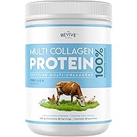 Multi Collagen Peptides Protein Powder - 454g - Types I, II & III - Grass Fed Bovine, Wild Caught Marine & Free Range Chicken